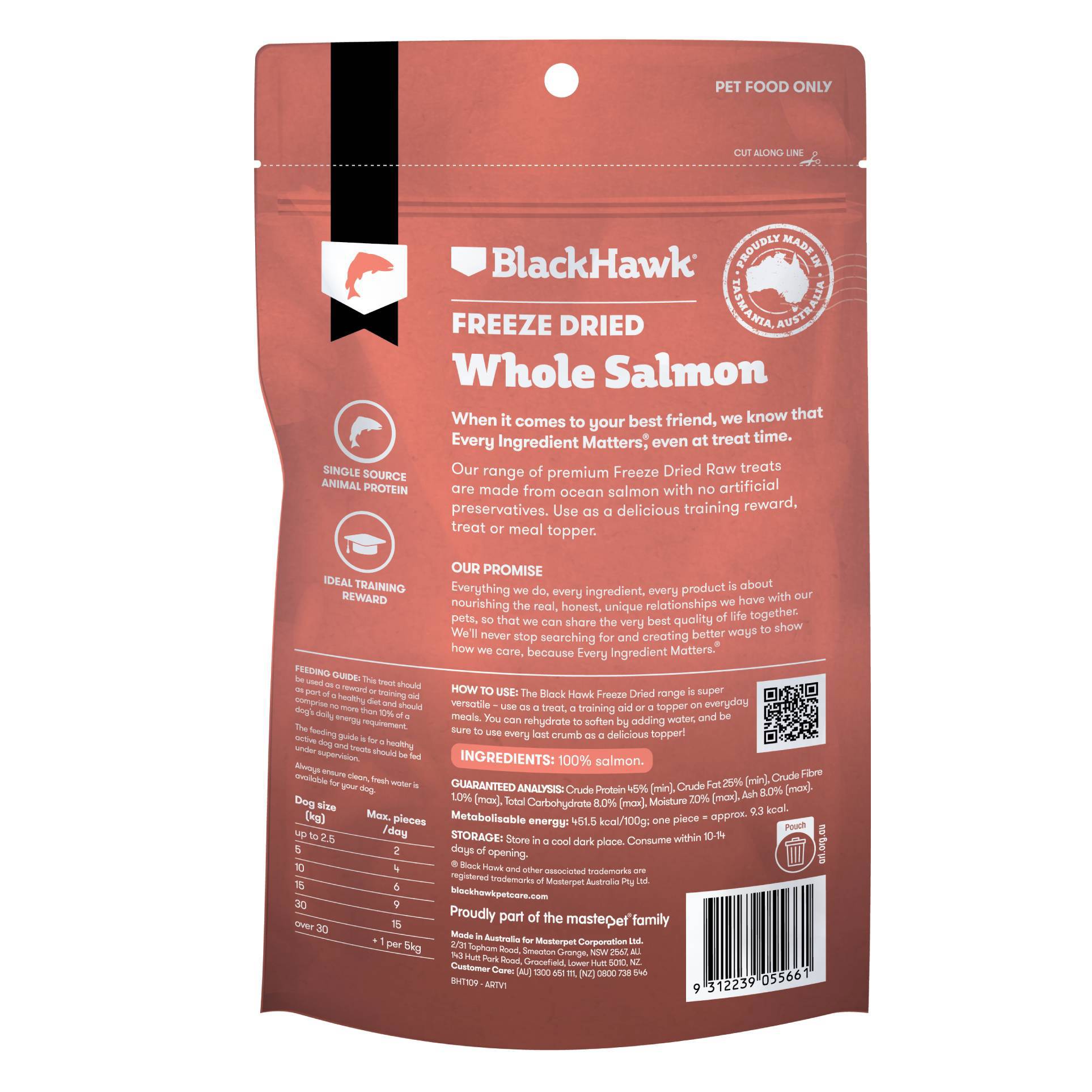 Black Hawk Freeze Dried Dog Treats - Salmon
