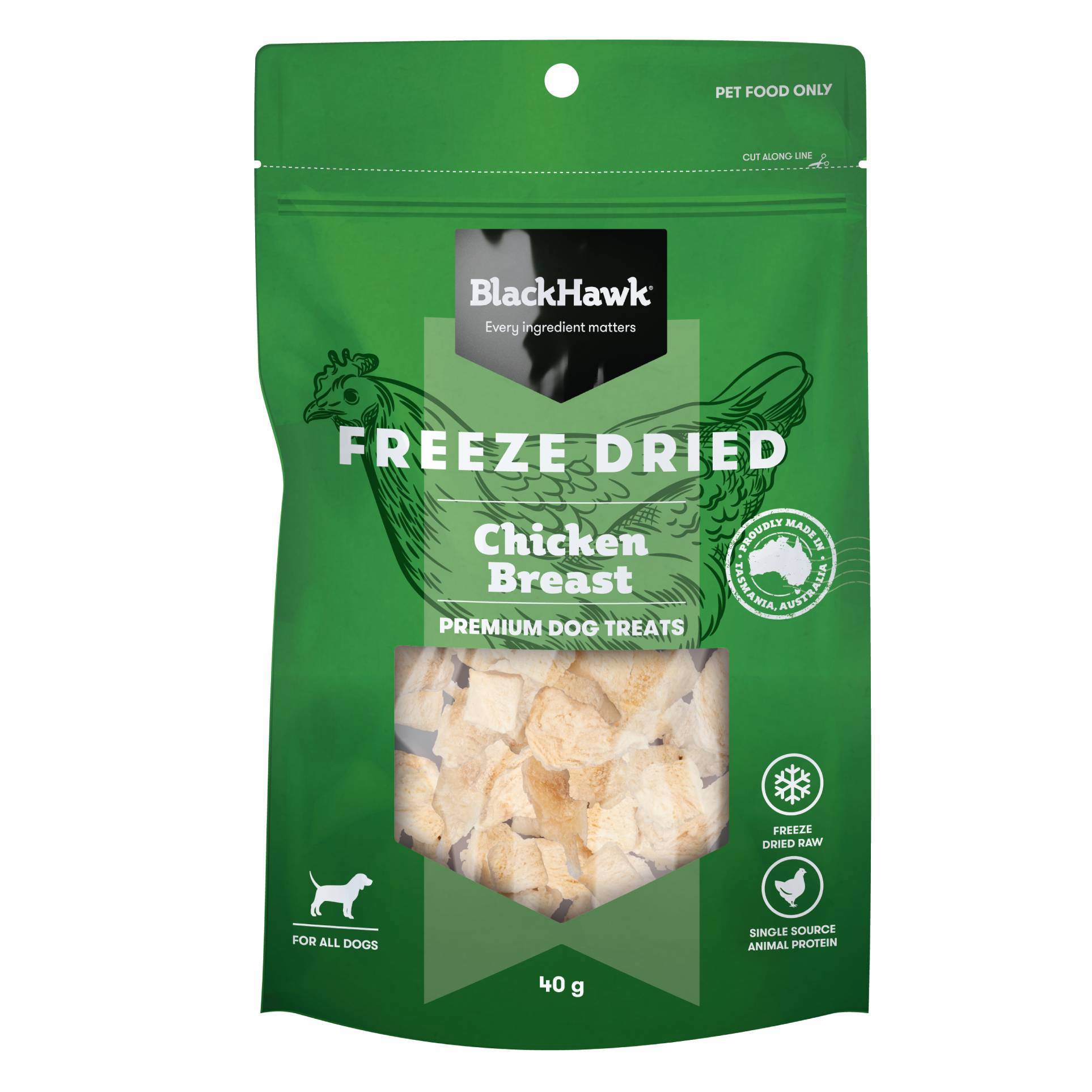 Black Hawk Freeze Dried Dog Treats - Chicken
